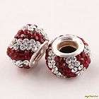 2X 925 Sterling Silver Wine Red White Slant