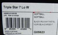   STAR 7 LOW W WOMENS SOFTBALL/BASEBALL CLEATS/SHOES BLACK/WHITE  
