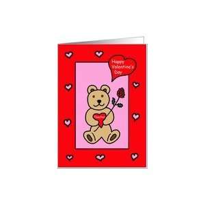  Teacher Valentine Card    A Valentine Teddy Bear for 