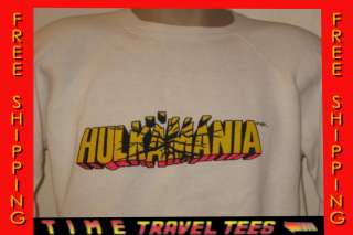  80s WWF HULK HOGAN HULKAMANIA SWEATSHIRT LARGE wrestling wwe t shirt