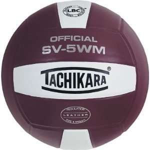  Tachikara Full Grain Leather Volleyball   White 