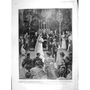  1905 ROYAL WEDDING DARMSTADT COURT CHAPEL ELEONORE
