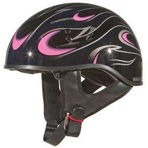  GMax Womens GM 55 Half Helmet   X Small/Black/Pink 