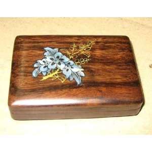  Stone and Wooden Boxes   3 x 2.5 Flower Mirror Box 
